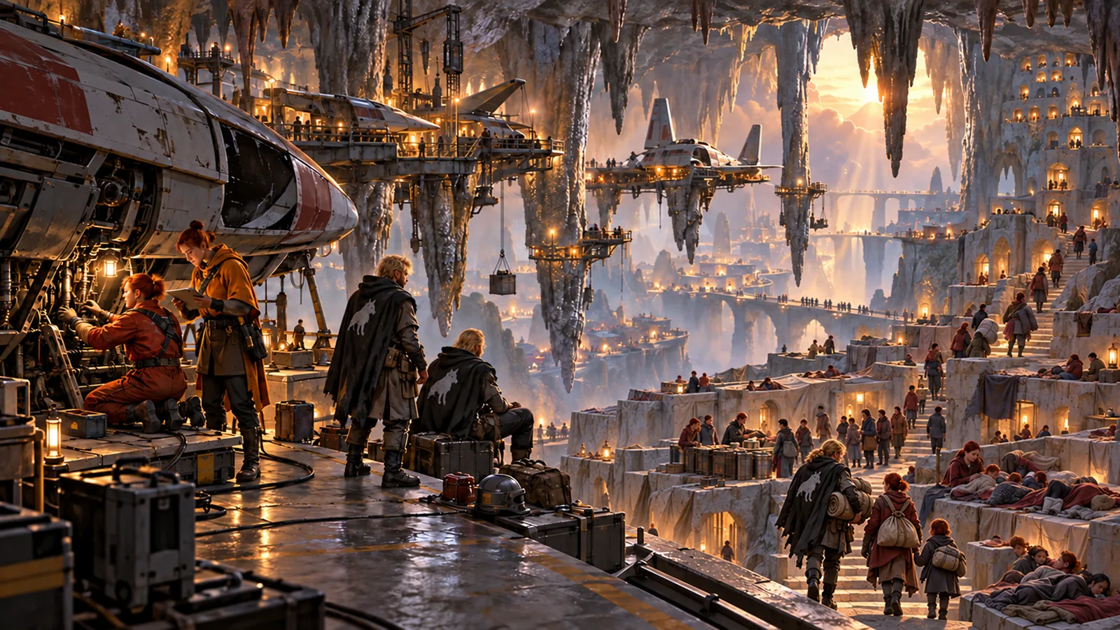The inhabited inverted city of Tinos spreads through an immense underground refuge.